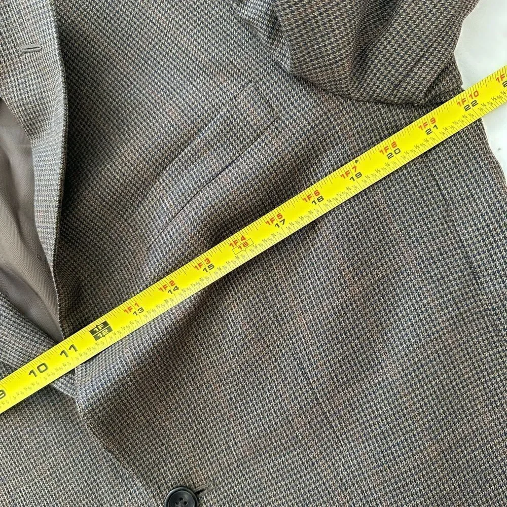Joseph Feiss Gold 100% Wool Brown Blazer Sport Coat Jacket Size 40(M)